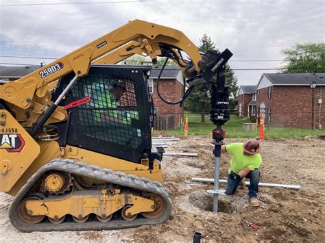 helical pile attachment for skid steer|helical skid steer equipment.